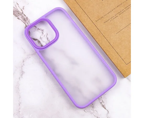 TPU+PC чехол Metal Buttons для Apple iPhone 13 Pro Max (6.7") Сиреневый