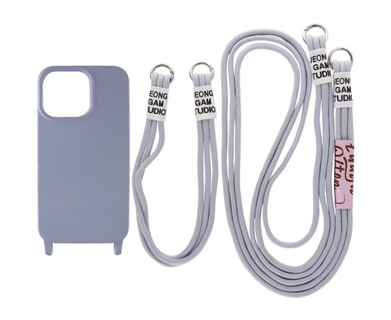 Чехол TPU two straps California для Apple iPhone 13 Pro Max (6.7") Серый / Stone