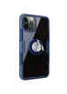 TPU+PC чехол Deen CrystalRing for Magnet (opp) для Apple iPhone 13 Pro Max (6.7") Бесцветный / Темно-синий