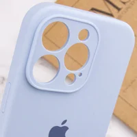 Чехол Silicone Case Full Camera Protective (AA) для Apple iPhone 13 Pro Max (6.7") Голубой / Lilac Blue
