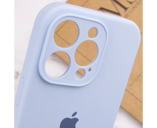 Чехол Silicone Case Full Camera Protective (AA) для Apple iPhone 13 Pro Max (6.7") Голубой / Lilac Blue