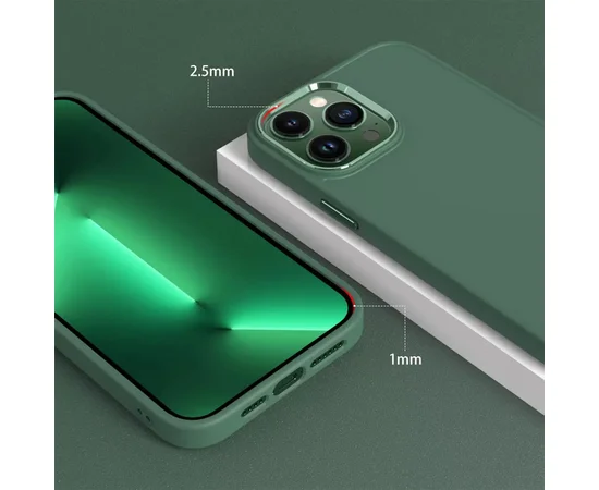 TPU чехол Bonbon Metal Style для Apple iPhone 13 Pro Max (6.7") Зеленый / Pine green