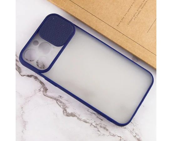 Чехол Camshield mate TPU со шторкой для камеры для Apple iPhone 13 Pro Max (6.7") Синий