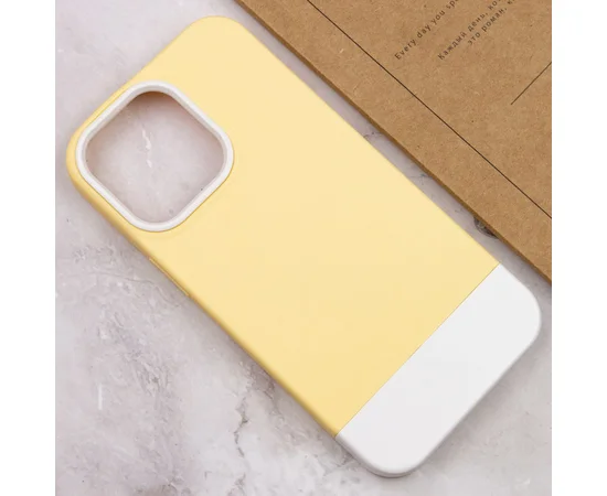 Чехол TPU+PC Bichromatic для Apple iPhone 13 Pro Max (6.7") Creamy-yellow / White