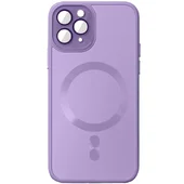 Чехол TPU+Glass Sapphire Midnight with MagSafe для Apple iPhone 13 Pro Max (6.7") Сиреневый / Lilac