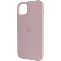 Чохол Silicone case (AAA) full with Magsafe для Apple iPhone 13 Pro Max (6.7") Рожевий / Chalk Pink
