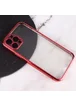Прозрачный силиконовый чехол глянцевая окантовка Full Camera для Apple iPhone 13 Pro Max (6.7") Красный