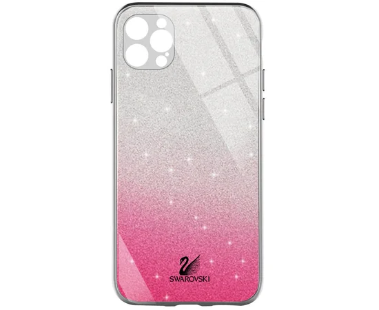 TPU+Glass чехол Swarovski для Apple iPhone 13 Pro Max (6.7") Малиновый