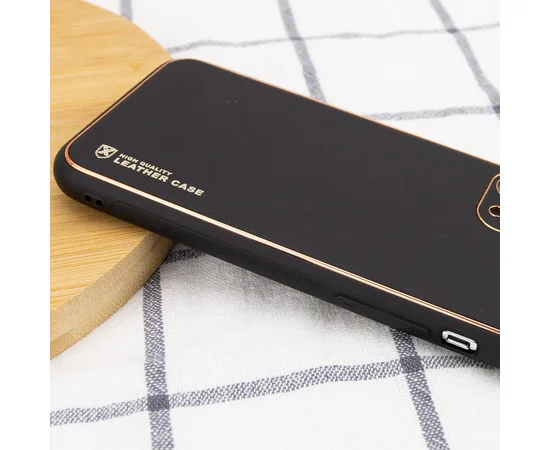 Кожаный чехол Xshield для Apple iPhone 13 Pro Max (6.7") Черный / Black