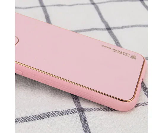 Кожаный чехол Xshield для Apple iPhone 13 Pro Max (6.7") Розовый / Pink