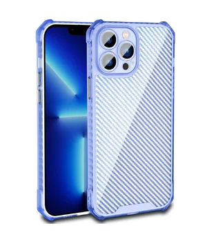Чехол TPU Ease Carbon color series для Apple iPhone 13 Pro Max (6.7") Синий / Прозрачный