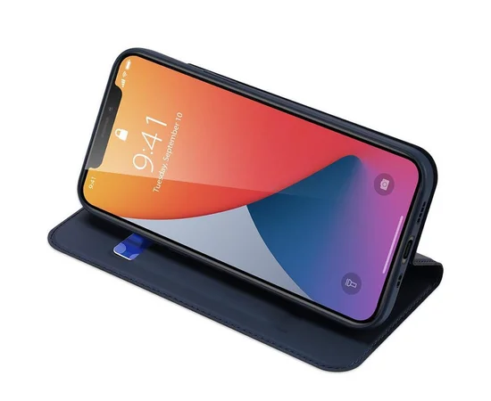 Чехол-книжка Dux Ducis с карманом для визиток для Apple iPhone 13 Pro Max (6.7") Синий