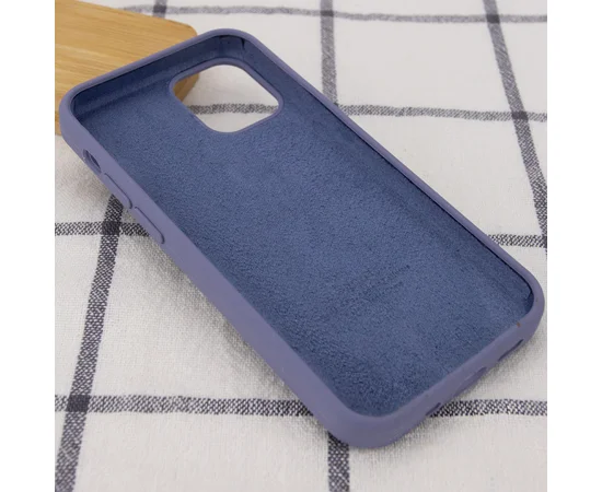 Чехол Silicone Case Full Protective (AA) для Apple iPhone 13 Pro Max (6.7") Серый / Lavender Gray