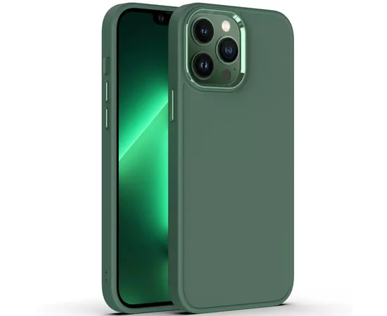 TPU чехол Bonbon Metal Style для Apple iPhone 13 Pro Max (6.7") Зеленый / Pine green
