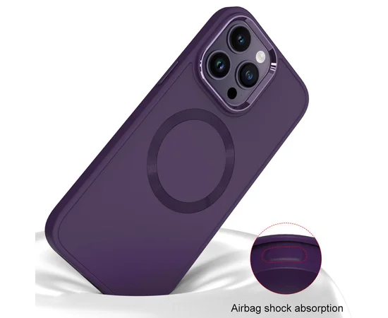 TPU чехол Bonbon Metal Style with MagSafe для Apple iPhone 13 Pro Max (6.7") Фиолетовый / Dark Purple