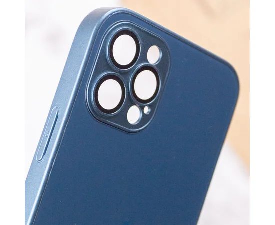 Чехол TPU+Glass Sapphire matte case для Apple iPhone 13 Pro Max (6.7") Navy Blue