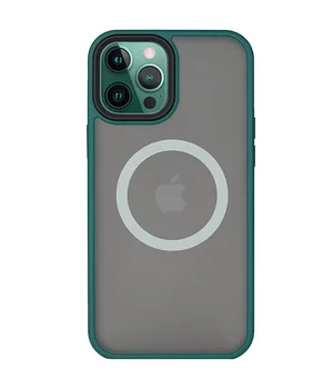 TPU+PC чохол Metal Buttons with MagSafe для Apple iPhone 13 Pro Max (6.7") Зелений