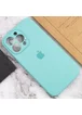 Чехол Silicone Case Full Camera Protective (AA) для Apple iPhone 13 Pro Max (6.7") Бирюзовый / Marine Green