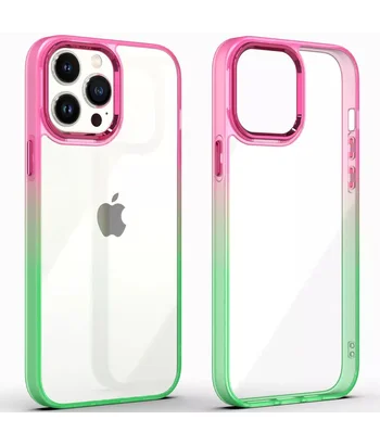 Чохол TPU+PC Fresh sip series для Apple iPhone 13 Pro Max (6.7") Салатовий / Рожевий