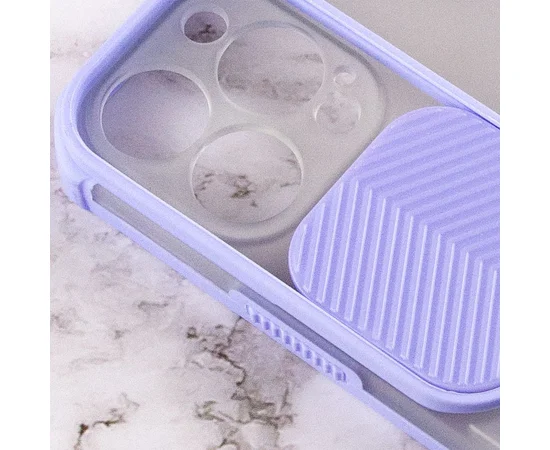 Чохол Camshield matte Ease TPU зі шторкою для Apple iPhone 13 Pro Max (6.7") Бузковий