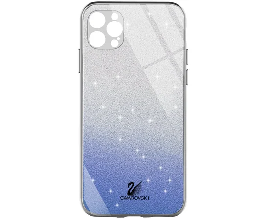 TPU+Glass чехол Swarovski для Apple iPhone 13 Pro Max (6.7") Синий