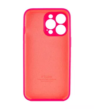 Чехол Silicone Case Full Camera Protective (AA) для Apple iPhone 13 Pro Max (6.7") Розовый / Barbie pink