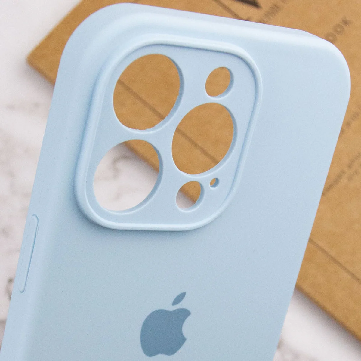 Чехол Silicone Case Full Camera Protective (AA) для Apple iPhone 13 Pro Max (6.7") Голубой / Sweet Blue