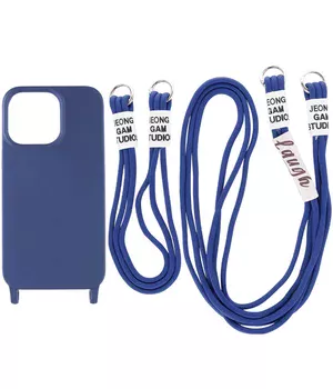 Чохол TPU two straps California для Apple iPhone 13 Pro Max (6.7") Темно-синій / Midnight blue