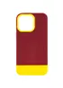 Чехол TPU+PC Bichromatic для Apple iPhone 13 Pro Max (6.7") Brown burgundy / Yellow