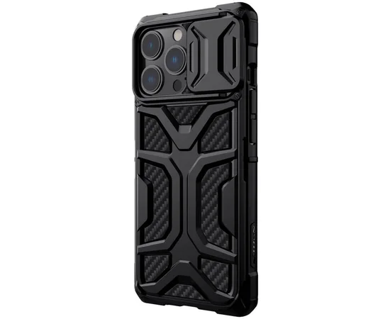 TPU+PC чехол Nillkin CamShield Adventurer (шторка на камеру) для Apple iPhone 13 Pro Max (6.7") Черный