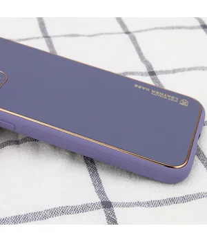 Шкіряний чохол Xshield для Apple iPhone 13 Pro Max (6.7") Сірий / Lavender Gray