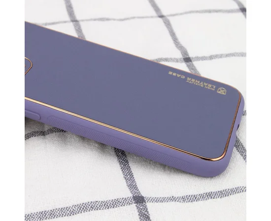 Шкіряний чохол Xshield для Apple iPhone 13 Pro Max (6.7") Сірий / Lavender Gray