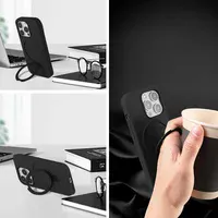 Чехол Silicone Case Full Protective NO LOGO with Ring для Apple iPhone 13 Pro Max (6.7") Black