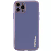 Шкіряний чохол Xshield для Apple iPhone 13 Pro Max (6.7") Сірий / Lavender Gray