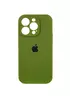 Чехол Silicone Case Full Camera Protective (AA) для Apple iPhone 13 Pro Max (6.7") Зеленый / Dark Olive