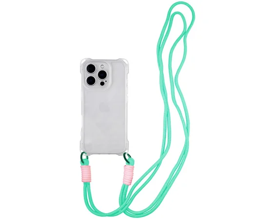 Чехол TPU CrossBody with straps для Apple iPhone 13 Pro Max (6.7") Transparent