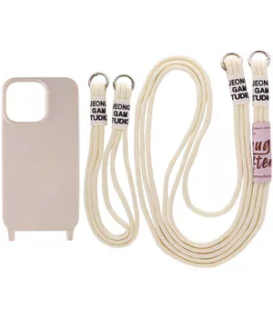 Чохол TPU two straps California для Apple iPhone 13 Pro Max (6.7") Бежевий / Antigue White