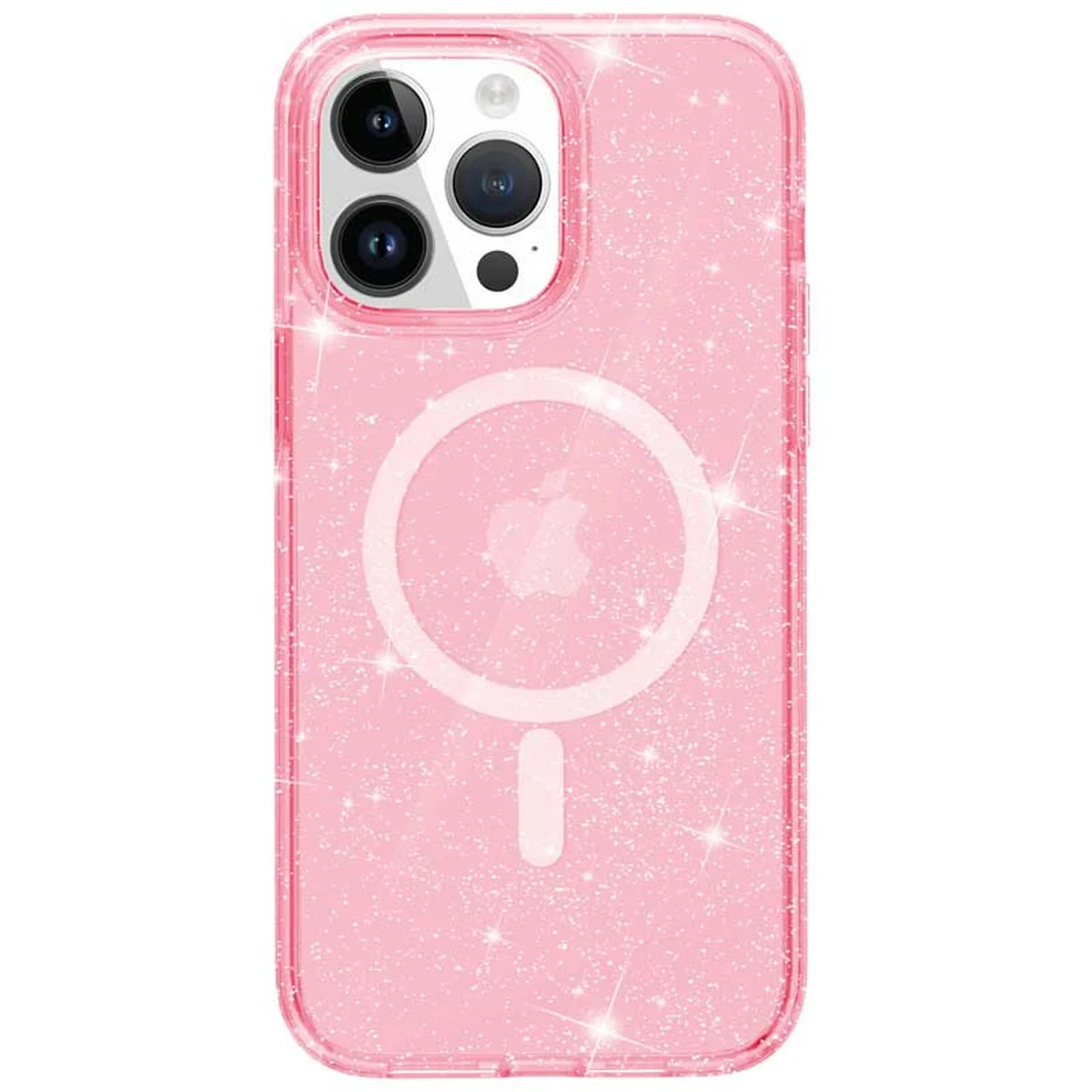 Чохол TPU Galaxy Sparkle (MagFit) для Apple iPhone 13 Pro Max (6.7") Pink+Glitter