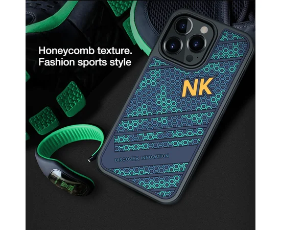 TPU+PC чохол Nillkin Striker для Apple iPhone 13 Pro Max (6.7") Blue / Green