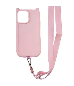 Чохол TPU GETMAN Cat with straps для Apple iPhone 13 Pro Max (6.7") Pink