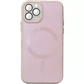 Чехол TPU+Glass Sapphire Midnight with MagSafe для Apple iPhone 13 Pro Max (6.7") Розовый / Pink Sand
