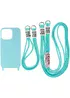 Чехол TPU two straps California для Apple iPhone 13 Pro Max (6.7") Бирюзовый / Marine Green