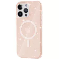 Чохол TPU Galaxy Sparkle (MagFit) для Apple iPhone 13 Pro Max (6.7") Gold+Glitter