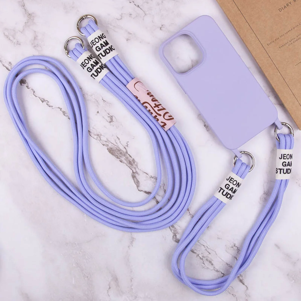 Чохол TPU two straps California для Apple iPhone 13 Pro Max (6.7") Бузковий