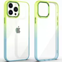 Чохол TPU+PC Fresh sip series для Apple iPhone 13 Pro Max (6.7") Бірюзовий / Лимонний