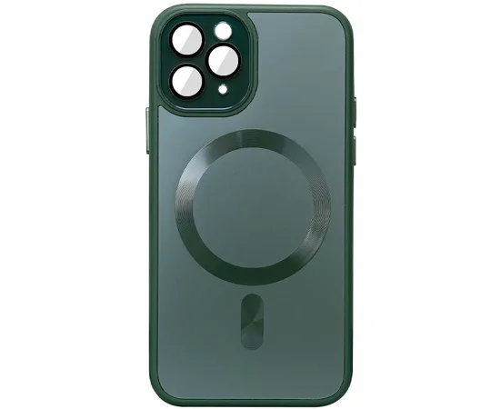 Чохол TPU+Glass Sapphire Midnight with MagSafe для Apple iPhone 13 Pro Max (6.7") Зелений / Forest green