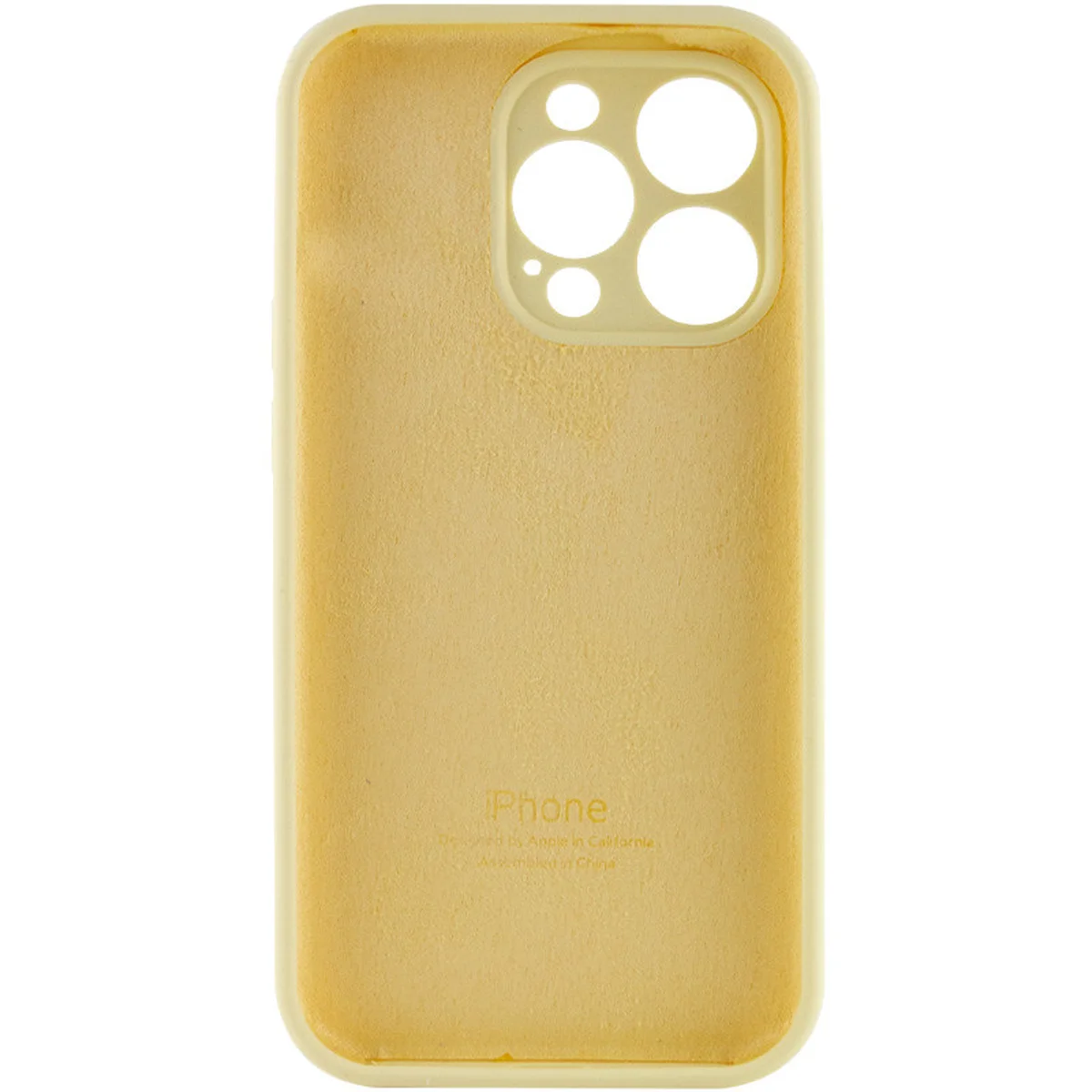 Чехол Silicone Case Full Camera Protective (AA) для Apple iPhone 13 Pro Max (6.7") Желтый / Mellow Yellow