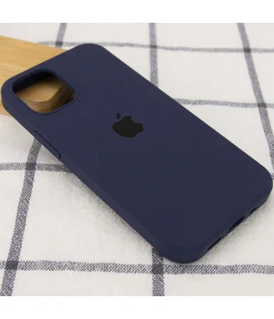Чехол Silicone Case Full Protective (AA) для Apple iPhone 13 Pro Max (6.7") Темный Синий / Midnight Blue