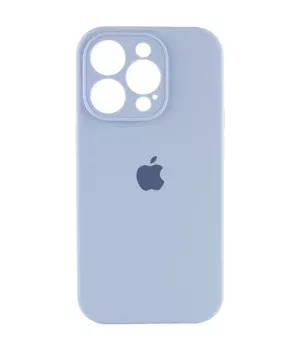 Чехол Silicone Case Full Camera Protective (AA) для Apple iPhone 13 Pro Max (6.7") Голубой / Lilac Blue