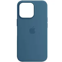 Чехол Silicone case (AAA) full with Magsafe and Animation для Apple iPhone 13 Pro Max (6.7") Синий / Blue Jay